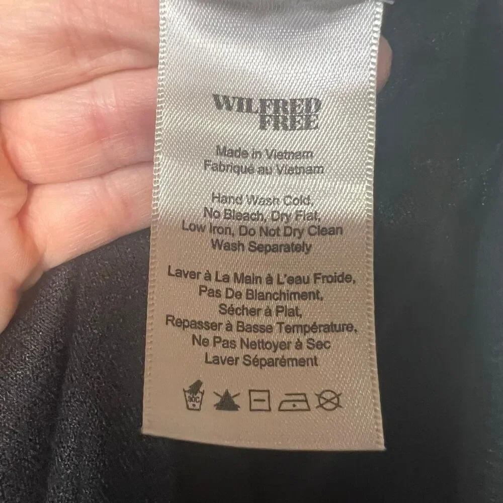 Wilfred Free Black Knit Long Slit Pencil Maxi Skirt Sz S